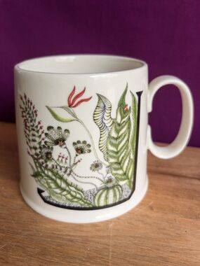 Anthropologie Botanical Mug Florence Balducci Floral Illustration Coffee Cup